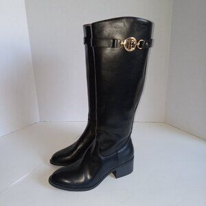 Tommy Hilfiger Women's Classic Riding Boots | Black | Size 8M | Timeless & Chic